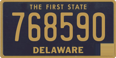 DE license plate 768590