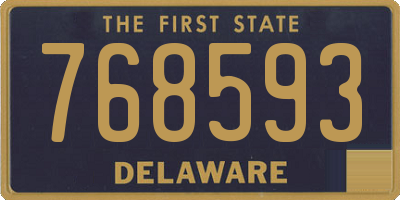 DE license plate 768593