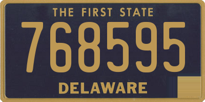 DE license plate 768595