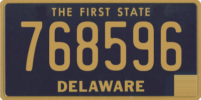DE license plate 768596