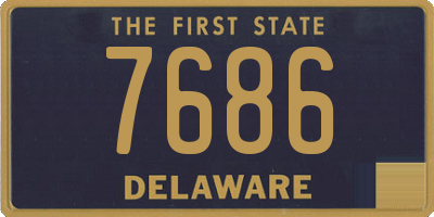 DE license plate 7686