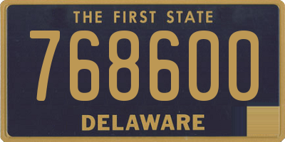 DE license plate 768600