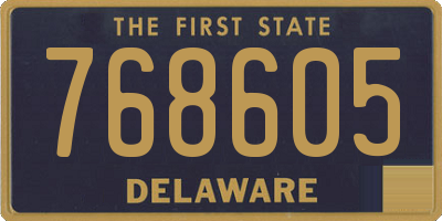 DE license plate 768605