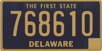 DE license plate 768610