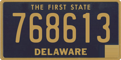 DE license plate 768613