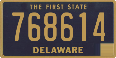 DE license plate 768614