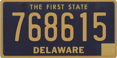 DE license plate 768615