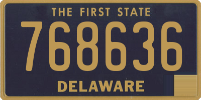 DE license plate 768636