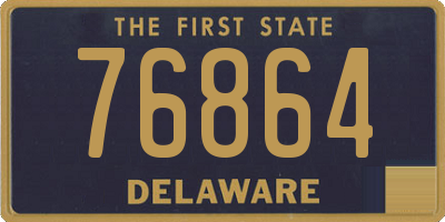 DE license plate 76864