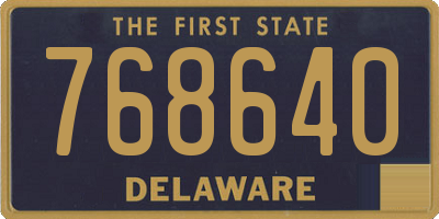 DE license plate 768640