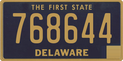 DE license plate 768644