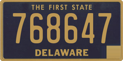 DE license plate 768647