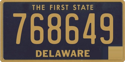 DE license plate 768649