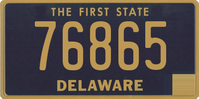 DE license plate 76865
