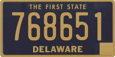 DE license plate 768651