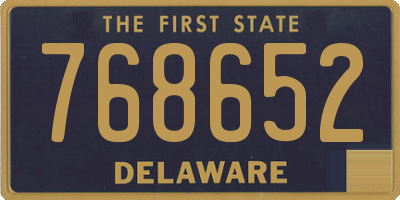DE license plate 768652