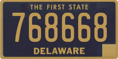 DE license plate 768668