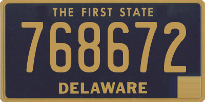 DE license plate 768672