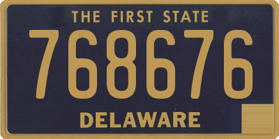 DE license plate 768676