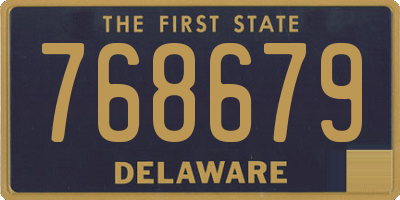 DE license plate 768679