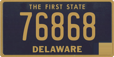 DE license plate 76868