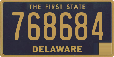 DE license plate 768684