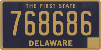 DE license plate 768686