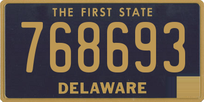 DE license plate 768693