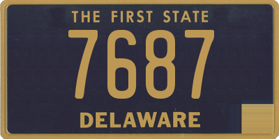 DE license plate 7687
