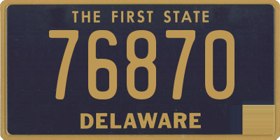 DE license plate 76870
