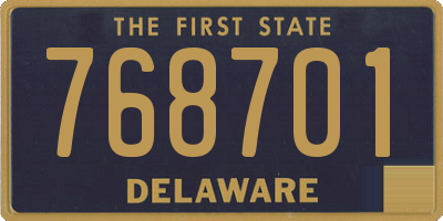 DE license plate 768701
