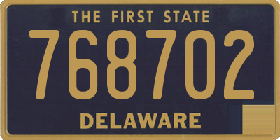 DE license plate 768702
