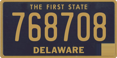 DE license plate 768708