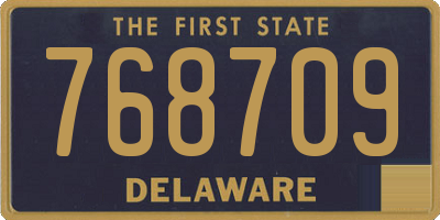 DE license plate 768709