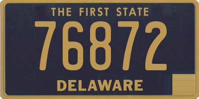 DE license plate 76872
