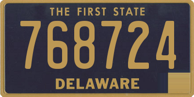 DE license plate 768724