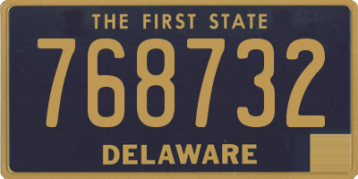 DE license plate 768732