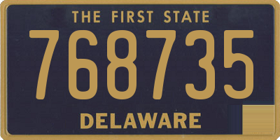 DE license plate 768735