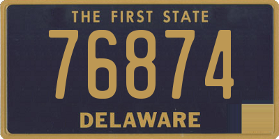 DE license plate 76874