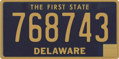 DE license plate 768743