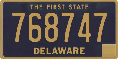 DE license plate 768747