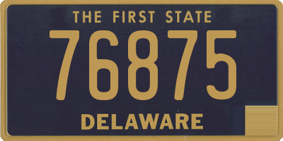 DE license plate 76875