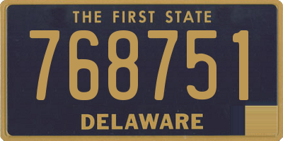 DE license plate 768751
