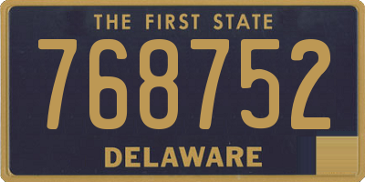 DE license plate 768752
