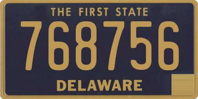 DE license plate 768756