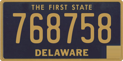 DE license plate 768758