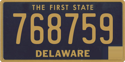 DE license plate 768759