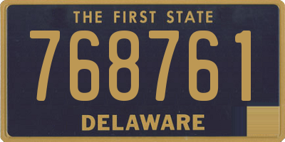 DE license plate 768761