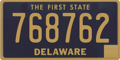DE license plate 768762