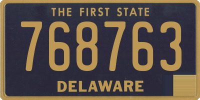 DE license plate 768763